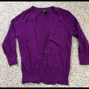 Purple cardigan